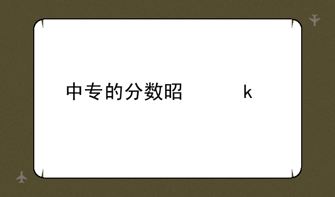 中专的分数是多少