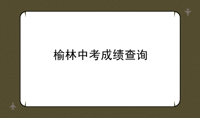 榆林中考成绩查询