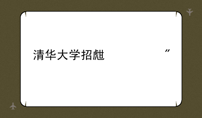 清华大学招生计划
