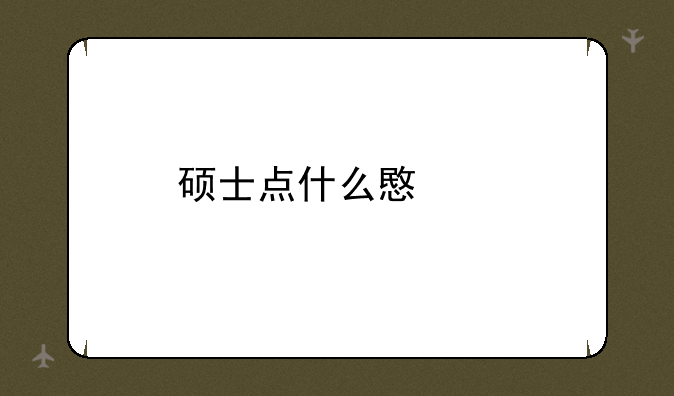 硕士点什么意思