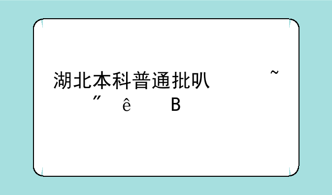 湖北本科普通批可以查到了吗