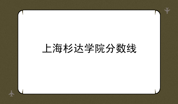 上海杉达学院分数线