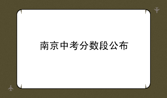 南京中考分数段公布