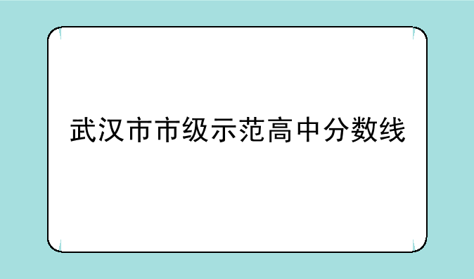 武汉市市级示范高中分数线